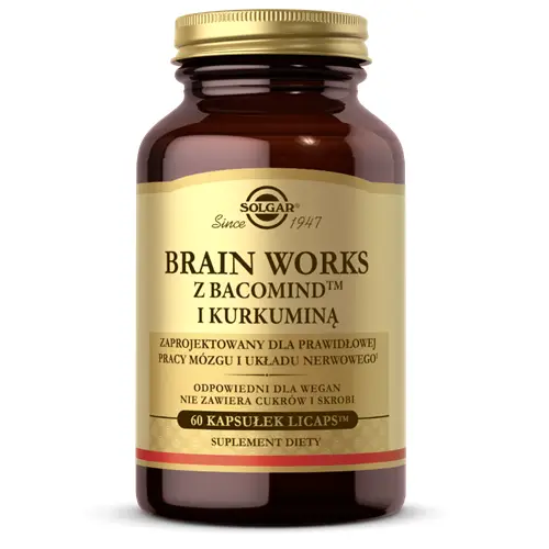 Solgar Brain Λειτουργεί με Bacomind and Curcumin 60 Capsules 15734